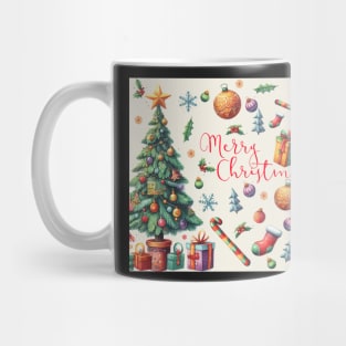 Christmas elements card Mug